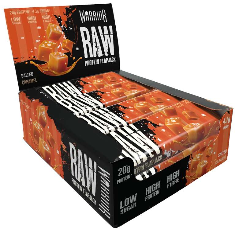 Warrior Raw Protein Flapjack 12 bars All flavours Available W/Code