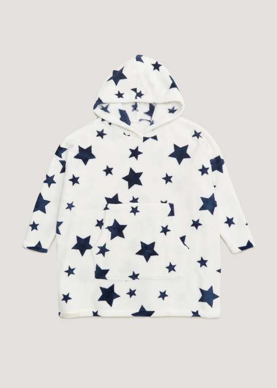 Kids White Star Snuggle Hoodie now From £7 with Free Click and Collect From Matalan