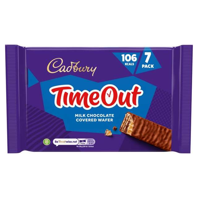 Cadbury Timeout Chocolate Wafer Biscuit Bar Multipack 7 Pack 141.1g - 83p @ Morrisons