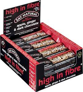 Eat Natural High Fibre Bars - Apple, Ginger & Dark Chocolate Cereal Gluten-Free Vegan Bars - 12 Pack £6 @ Amazon