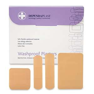 100 pack Reliance Medical Dependaplast Assorted Plasters -Small & Big Sizes, Washproof. Possible £2.88 S&S