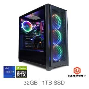 Cyberpower Intel Core i9 32GB RAM 1TB SSD NVIDIA GeForce RTX 3090 Ti, Gaming Desktop PC - £2349.98