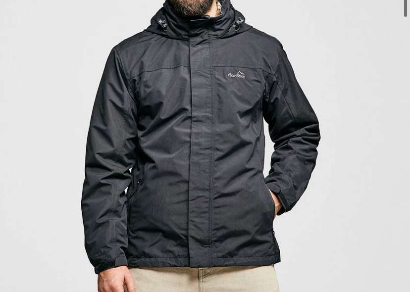 Peter Storm Men's Downpour 2-Layer Waterproof Jacket with Rollaway
