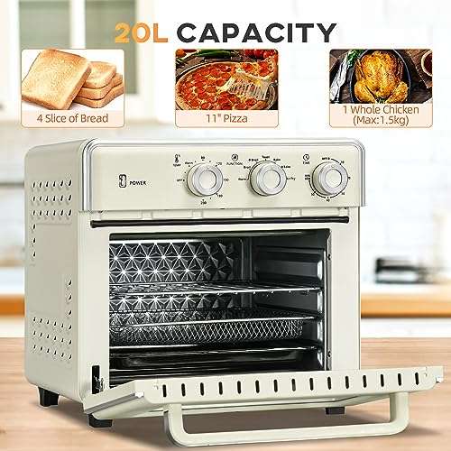 HOMCOM 7-in-1 Toaster Oven 21QT 4-Slice Convection with Warm Broil