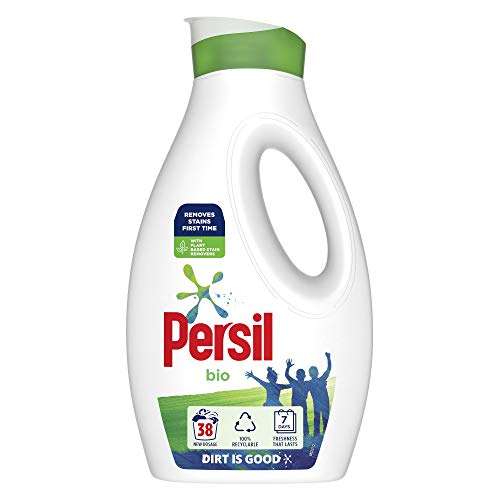 Persil Bio Laundry Washing Liquid Detergent stain removal first time 100% recyclable bottle 38 was l £4.50 on Subscribe and Save