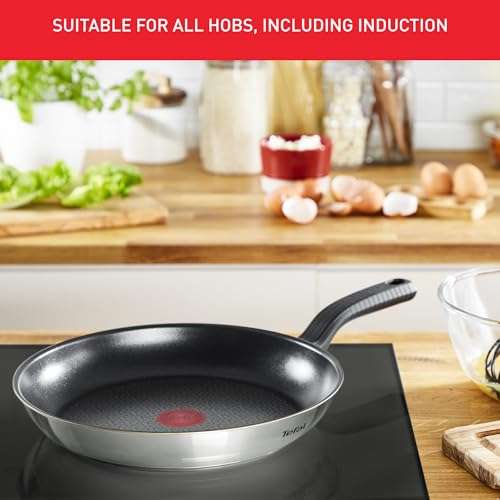 Tefal 20cm Comfort Max Stainless Steel Non-Stick Frying Pan
