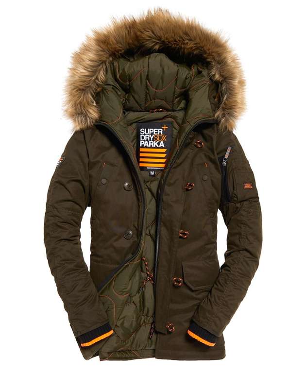 Superdry SDX Parka Jacket - Army £71.20 with honey app voucher at standout