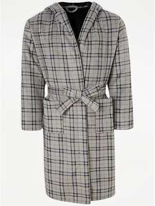 Men’s Grey Check Dressing Gown £10 free click and collect George