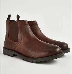 Brown Leather Chelsea Boots (Sizes 6-12) - £24.50 + Free Click & Collect @ George (Asda)