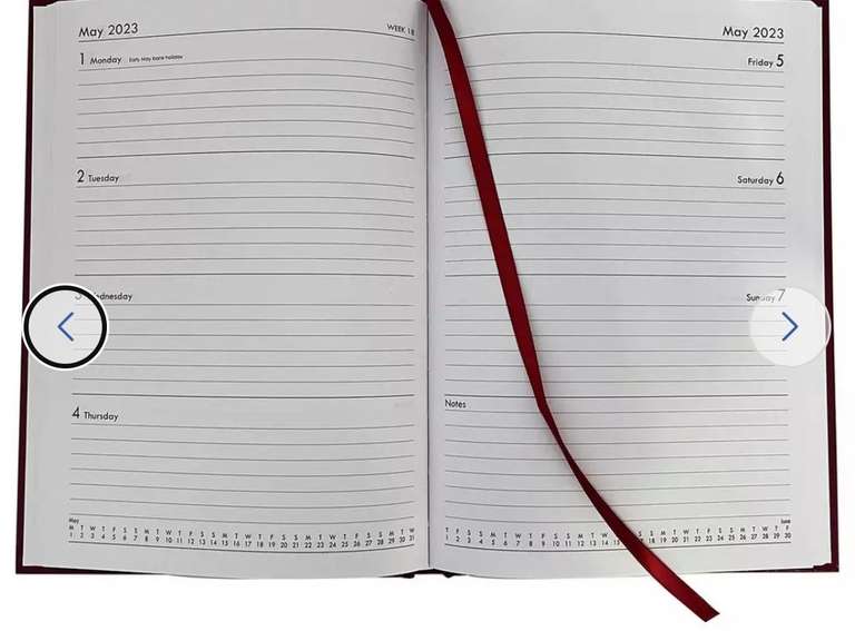 Argos Home Medium Week To Page Red Diary 55p @ Argos - free click & collect