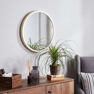 Elements Round Wall Mirror, 50cm - Navy £10 + £3.95 delivery @ Dunelm