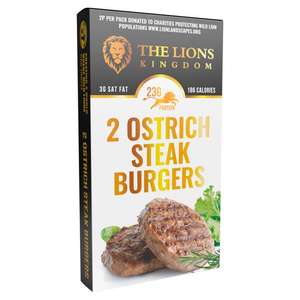 Lion Kingdom Ostrich Steak Burgers 240g