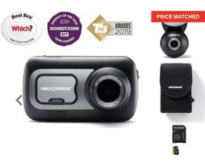 Nextbase 522GW Front & Rear Dash Cam Bundle includes 32gb SD card and pouch £199.99 @ Halfords