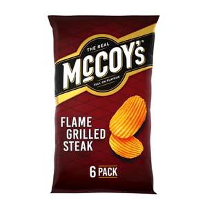 McCoy's Flame Grilled Steak Flavour Potato Crisps 6 x 25g - £1.75 @ Iceland