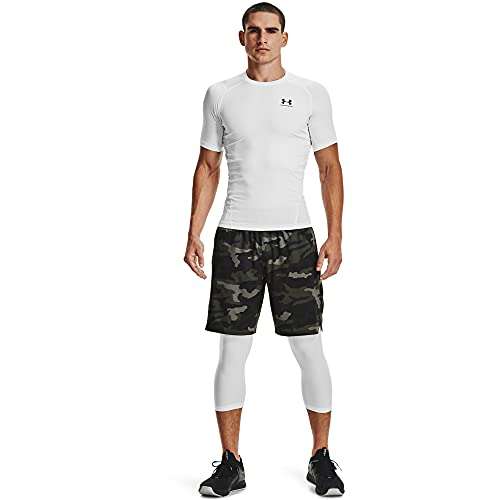 Under Armour Mens UA HG Armour Comp SS, Short-Sleeved Sports T-Shirt, Comfortable & Lightweight Gym Clothes (White)
