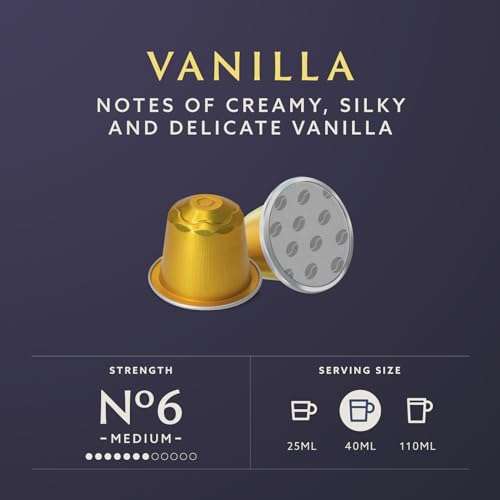 by Amazon Vanilla Coffee Nespresso Compatible Aluminium Capsules, 100 Count (5 Packs x 20) - Rainforest Alliance Certified s&s £12.59