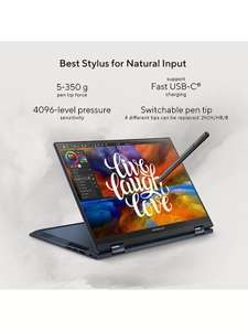 ASUS Zenbook S13 Flip Convertible Laptop, Intel Core i7 -1260P, 16GB RAM, 512GB SSD, 13.3" OLED 2.8K Touchscreen, Blue 2 Year Guarantee