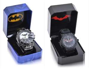 Dc Batman Batarang Dial Watch OR Bat Logo over Gotham watch boxed