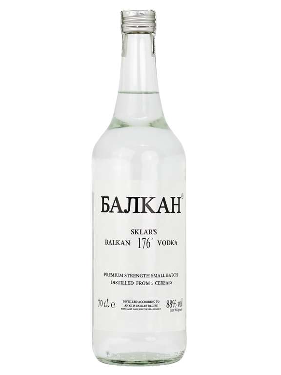 Sklar's Balkan 176° 88% Premium Serbian Vodka - £39.95 + £4.89 delivery at House of Malt