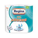 Regina XXL Absorb Kitchen Roll - 8 Rolls | 600 Extra Large Sheets |2 Layers for Increased Absorbency | 8 Count (Price at Checkout)