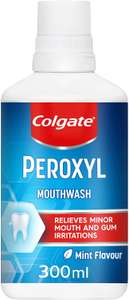 Colgate Peroxyl Mint Flavour Mouthwash, 300 ml (Pack of 1) £5.29 each (Minimum order x 2) @ Amazon