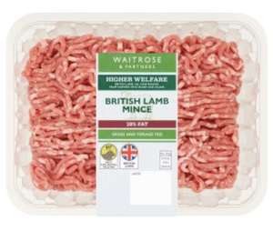 Waitrose British Lamb Mince 20% Fat 500g
