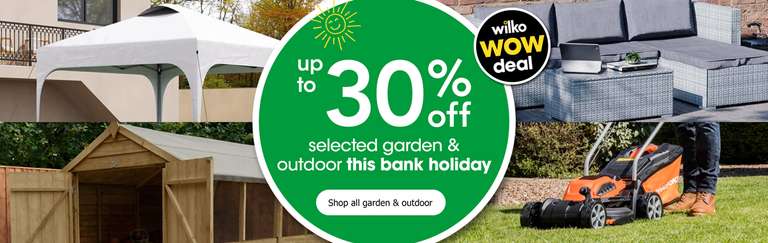Up to 30% Off Selected Garden & Outdoor eg 56cm Kettle BBQ £37.50, Plastic Lawn Edging £2, Moroccan Planter £12 Free Collection @ Wilko