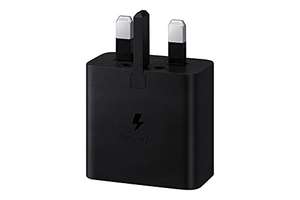 Samsung Galaxy Official 15W Adaptive Fast Charger (UK Plug without USB Type-C Cable), Black - £6.50 @ Amazon