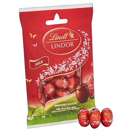 Lindt Lindor Milk Chocolate Mini Eggs with a Smooth Melting Filling, 80 g x 8 £7.84 @ Amazon