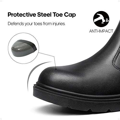 NORTIV 8 Mens Steel Toe Safety Boots - £13.79 With 50% Off Voucher + Code - @ dreampairsEU / Amazon