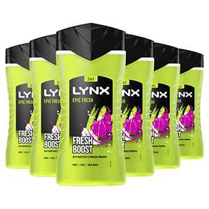 Lynx Epic Fresh 12 hours of freshness Shower Gel bodywash with a grapefruit & tropical pineapple scent 225 ml pack of 6 for £6 @ Amazon