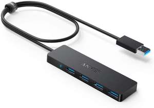 [Upgraded Version] Anker 4-Port USB 3.0 Ultra Slim Data Hub with 2 ft Extended Cable- Sold By Anker Direct FBA