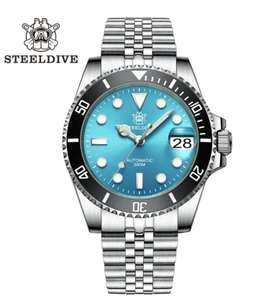 Steeldive SD1953 Turquoise 41mm Sapphire Automatic Diver Watch w.code at STEELDIVE Store