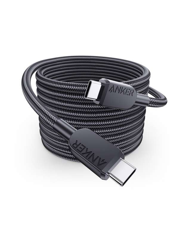Anker 240W USB-C to USB-C Cable, 10 ft Double Braided Nylon Type C Charging Cable sold by AnkerDirect
