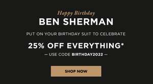25% off with Voucher code includes Sale From Ben Sherman