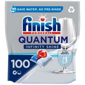 Finish Quantum Infinity Shine Dishwasher Tablets Bulk, Scent: Fresh , Size: Total 100 Dishwasher Tabs ,For Sparkling Clean - £10.79 S&S
