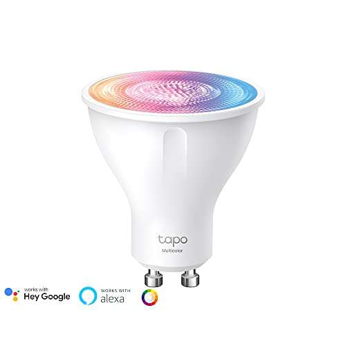 Tapo GU10 Smart Wi-Fi Spotlight, Multicolour, Dimmable, White Tunable, RGB WiFi GU10 Smart Bulb, Works with Alexa & Google Home