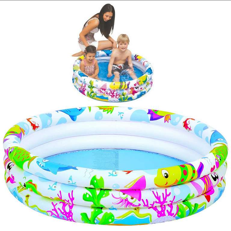 Small Kids 3 Ring Inflatable Paddling Pool, Sea Life Theme £4.99 Instore @ Home Bargains, Derby, Normanton Road