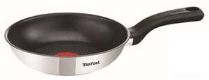Tefal 20cm Comfort Max Stainless Steel Non-Stick Frying Pan, Silver