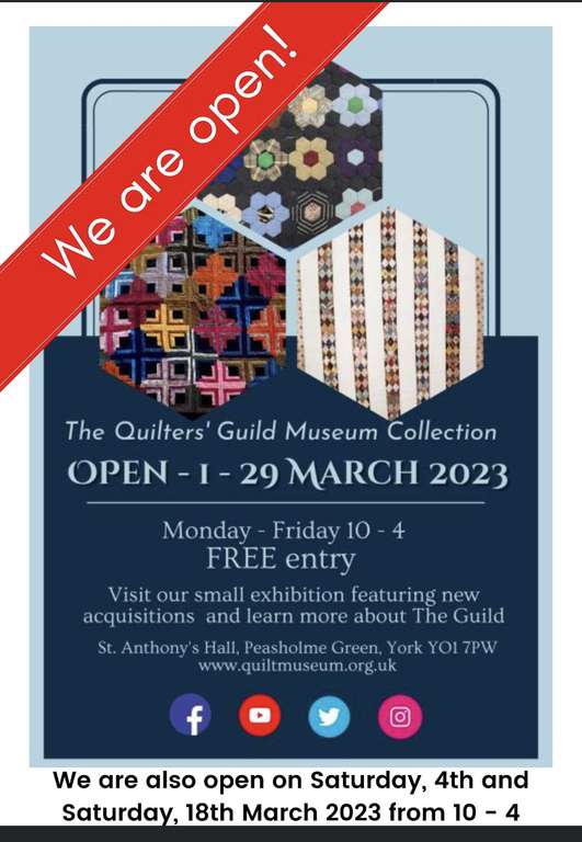 Free entry to the quilters guild Museum Collection in March @ Quilter's Guild