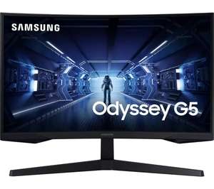 SAMSUNG Odyssey G5 LC27G55TQWUXEN Quad HD 27" Curved LED Gaming Monitor - Black - £209 @ Currys