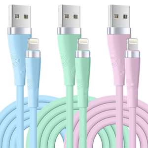 Yavud iPhone Charger Cable 3Pack 6FT/1.8M, MFi Certified Lightning Cable - w/Code, Sold By Heartbeat Electronics FBA