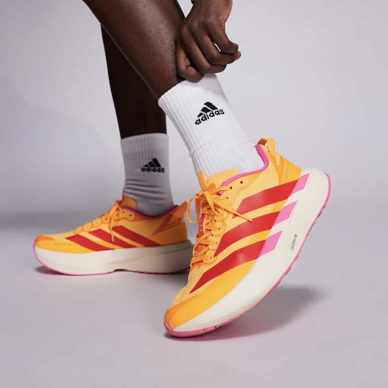 Adidas Running Adizero EVO SL ATR Trainers (Orange/Red - Sizes 8-10) - With Code