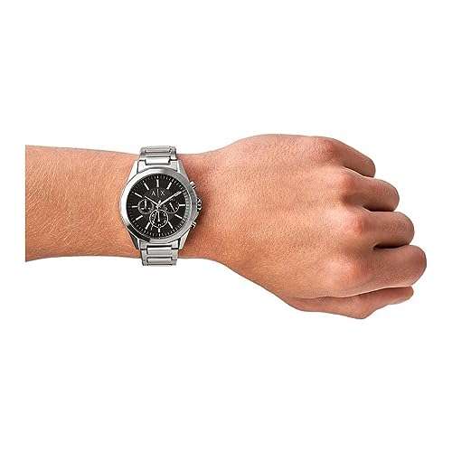 Armani Exchange Chronograph Stainless Steel Men's Watch, Silver with voucher