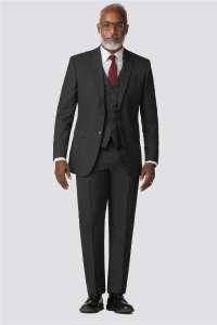RACING GREEN Regular Fit Charcoal 2 Piece Suit (Trousers and Jacket) + Free Collection