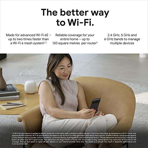 Google Wifi Pro – Wi-Fi 6E - 3 Pack - £339.99 @ Amazon