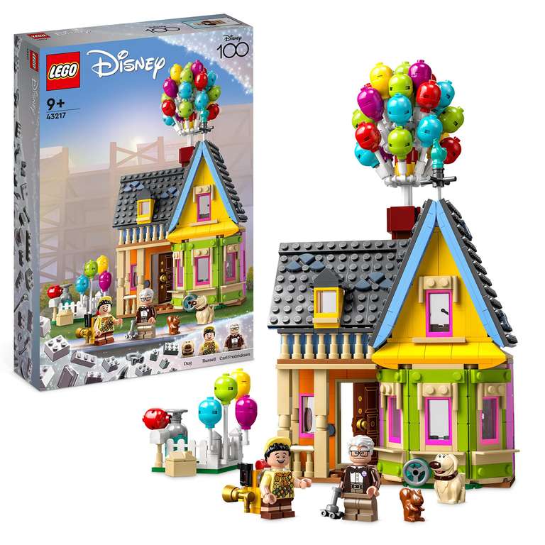 LEGO 43217 Disney and Pixar ‘Up’ House Buildable Toy with Balloons, Carl, Russell and Dug Figures, Collectible Model Set