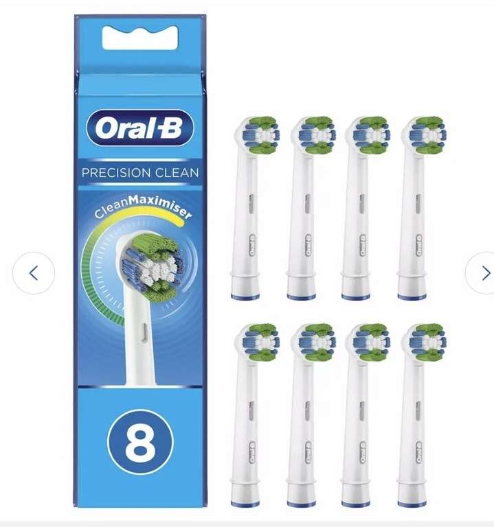 Oral-B Precision Clean Electric Toothbrush Heads - 8 Pack £15.50 (Click & Collect) @ Argos