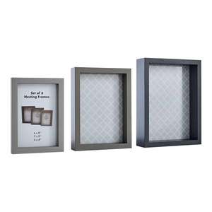 Set of 3 Grey Picture Frames Now just £2.00 with free click and collect to store @ Homebase