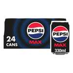 Pepsi Max /cherry No Sugar 24 x 330ml with code - minimum spend applies